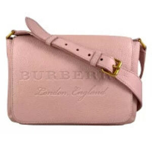 Burberry London England Shoulder Bag Leather Pink Messenger Crossbody